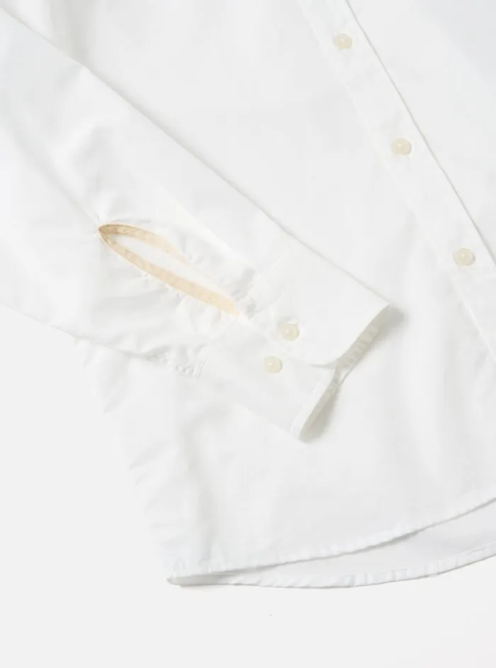 Men Universal Works Daybrook Shirt In White Organic Oxford Universal Works Shirts