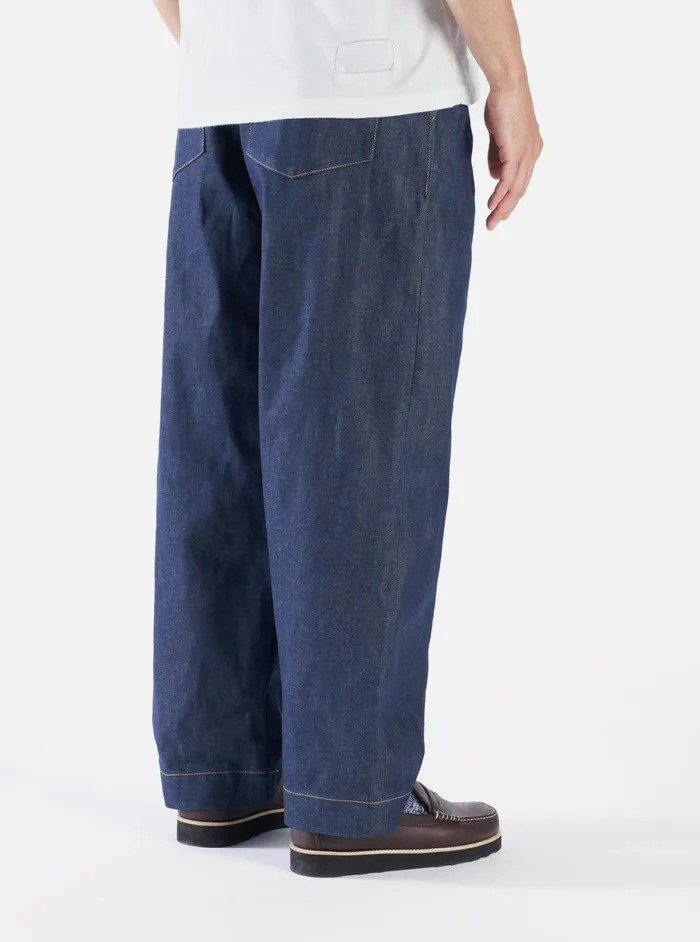 Men Universal Works Duke Pant In Indigo 13oz Selvedge Denim Universal Works Trousers