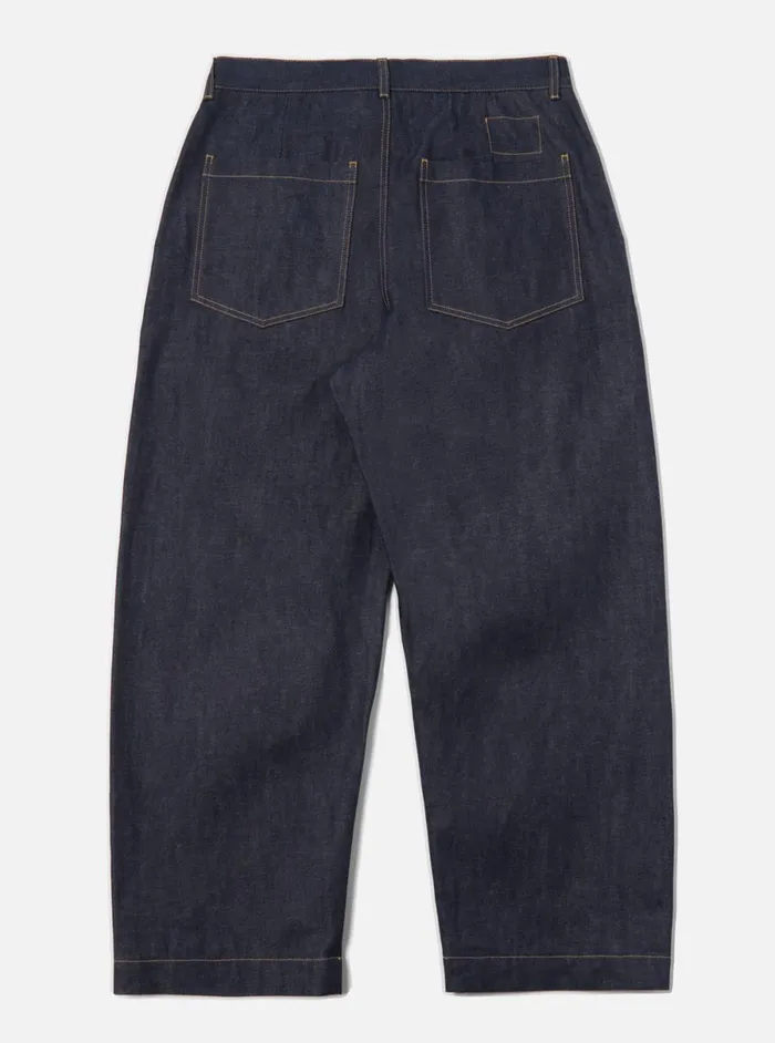 Men Universal Works Duke Pant In Indigo 13oz Selvedge Denim Universal Works Trousers