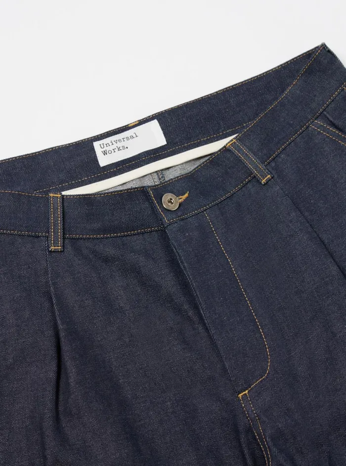 Men Universal Works Duke Pant In Indigo 13oz Selvedge Denim Universal Works Trousers