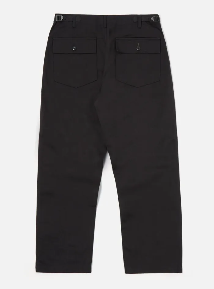 Men Universal Works Fatigue Pant In Black Twill Universal Works Cotton Twill