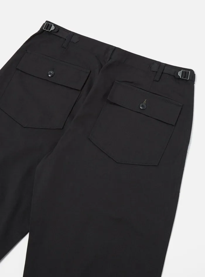 Men Universal Works Fatigue Pant In Black Twill Universal Works Cotton Twill