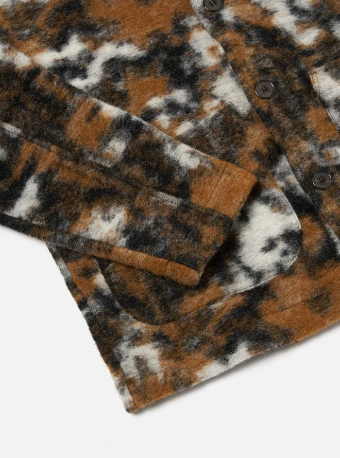 Men Universal Works Field Jacket In Brown Ylang Flower Fleece Universal Works Jackets