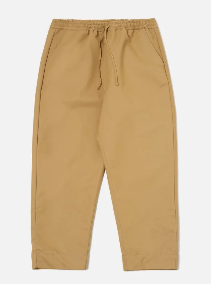Men Universal Works Judo Pant In Sand Brushed Polytech Universal Works Trousers