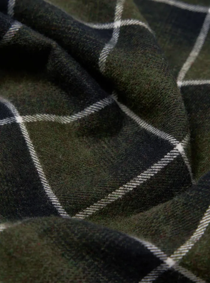 Men Universal Works Lazy Day Shirt In Olive Brushed Twill Check Universal Works Shirts
