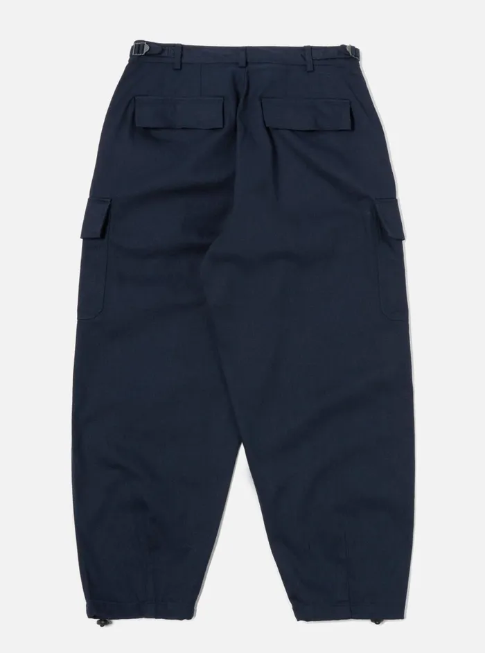 Men Universal Works Loose Cargo Pant In Navy Winter Twill Universal Works Trousers