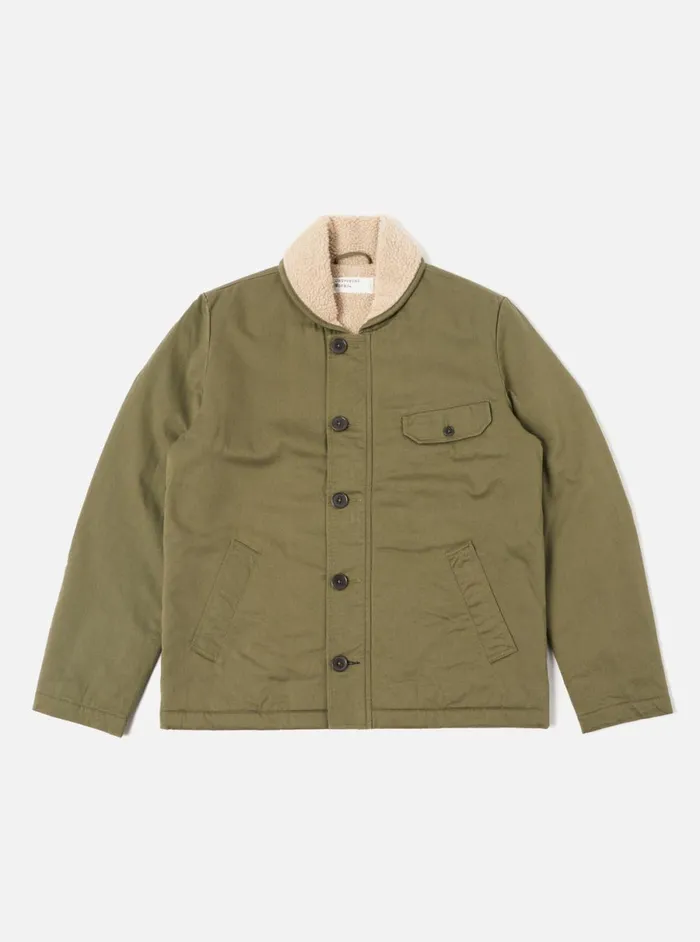 Men Universal Works N1 Jacket In Light Olive Twill Universal Works Coats and Outerwear