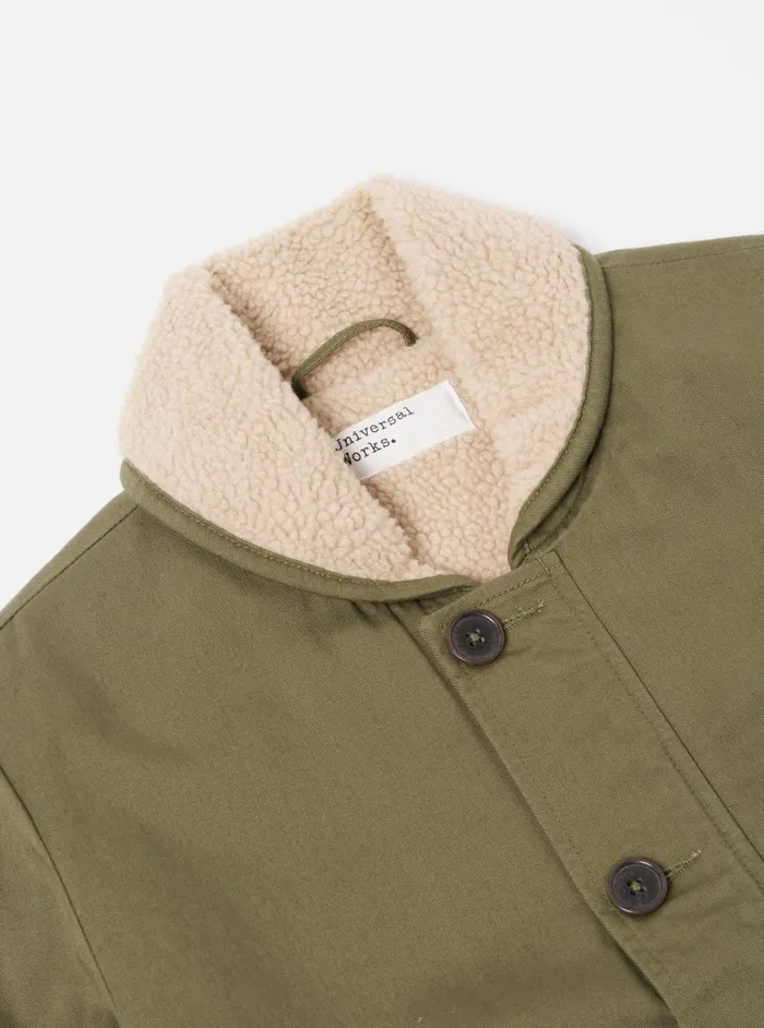 Men Universal Works N1 Jacket In Light Olive Twill Universal Works Coats and Outerwear