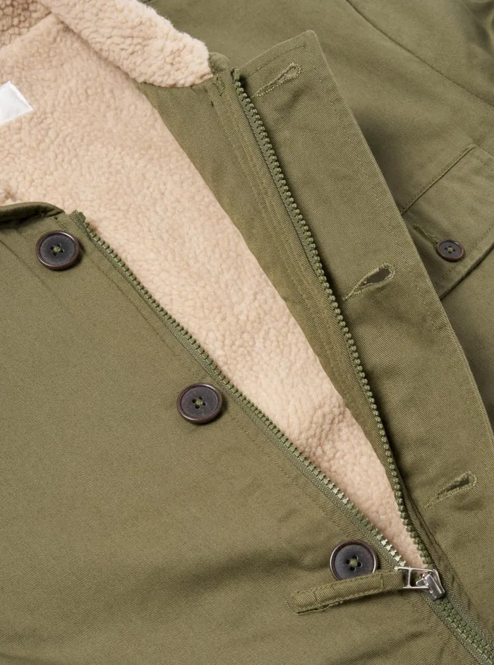 Men Universal Works N1 Jacket In Light Olive Twill Universal Works Coats and Outerwear