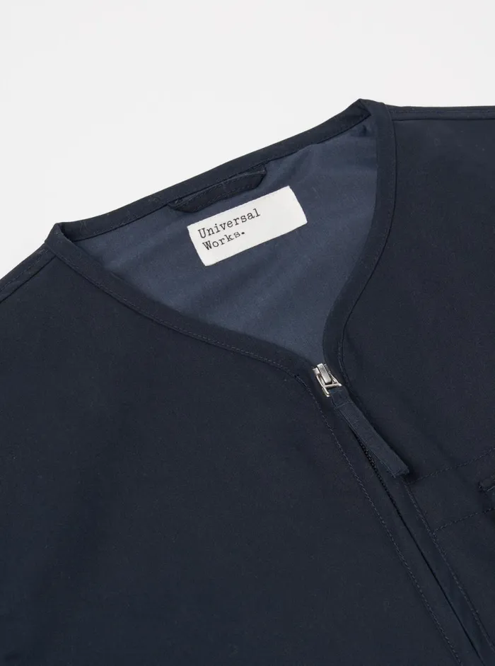 Men Universal Works Parachute Liner Jacket In Navy Brushed Polytech Universal Works Jackets
