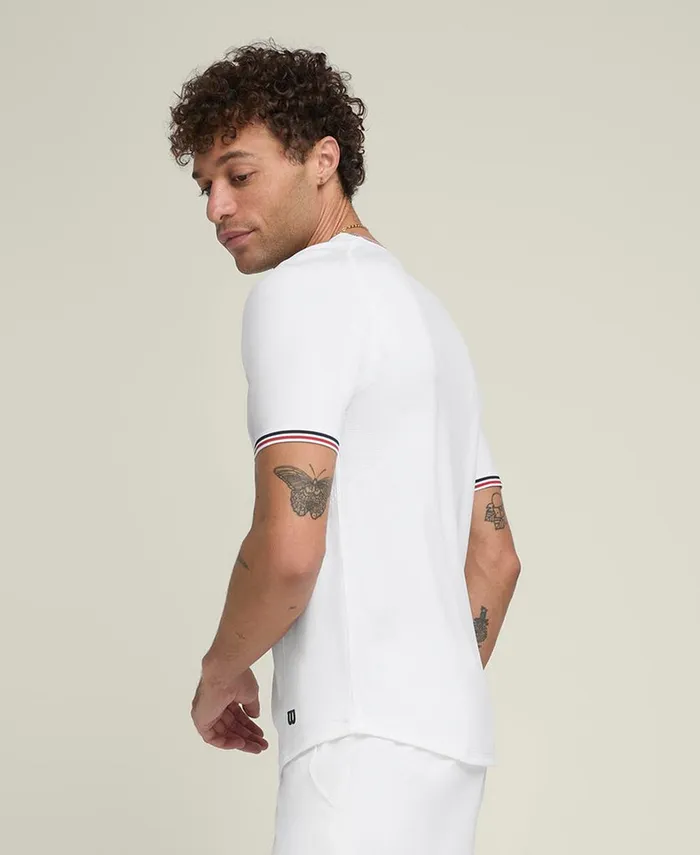 Men Wilson Court Performance Crew 8211 Bright White Tees