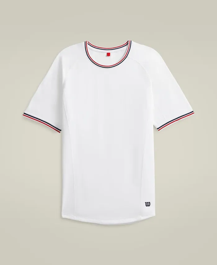 Men Wilson Court Performance Crew 8211 Bright White Tees