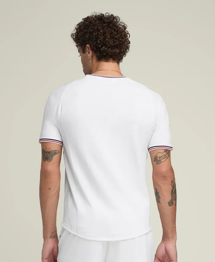 Men Wilson Court Performance Crew 8211 Bright White Tees