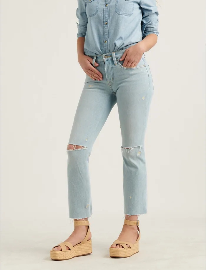 Mid Rise Ava Crop Mini Boot Jean Luna Ct Women Jeans Lucky Brand