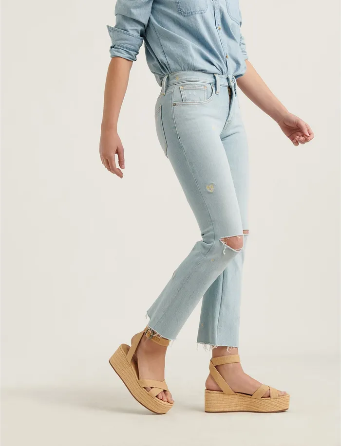 Mid Rise Ava Crop Mini Boot Jean Luna Ct Women Jeans Lucky Brand