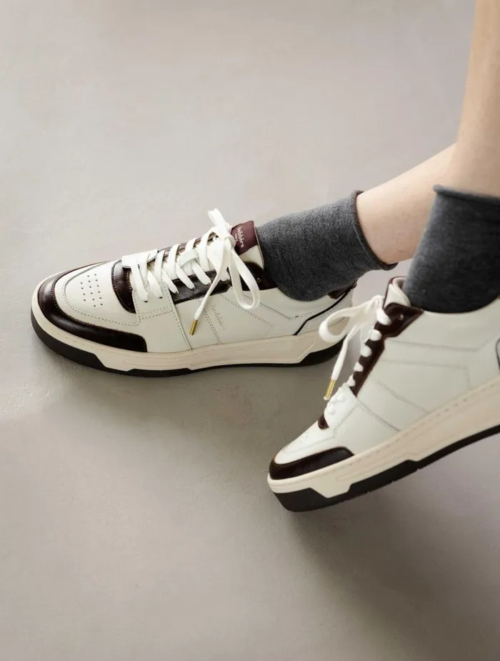 Miley Off White and Irish Coffee Women Bobbies Sneakers