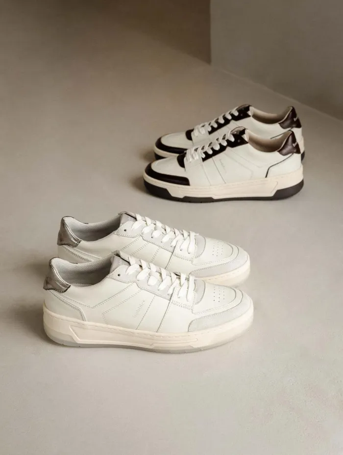 Miley Off White and Irish Coffee Women Bobbies Sneakers