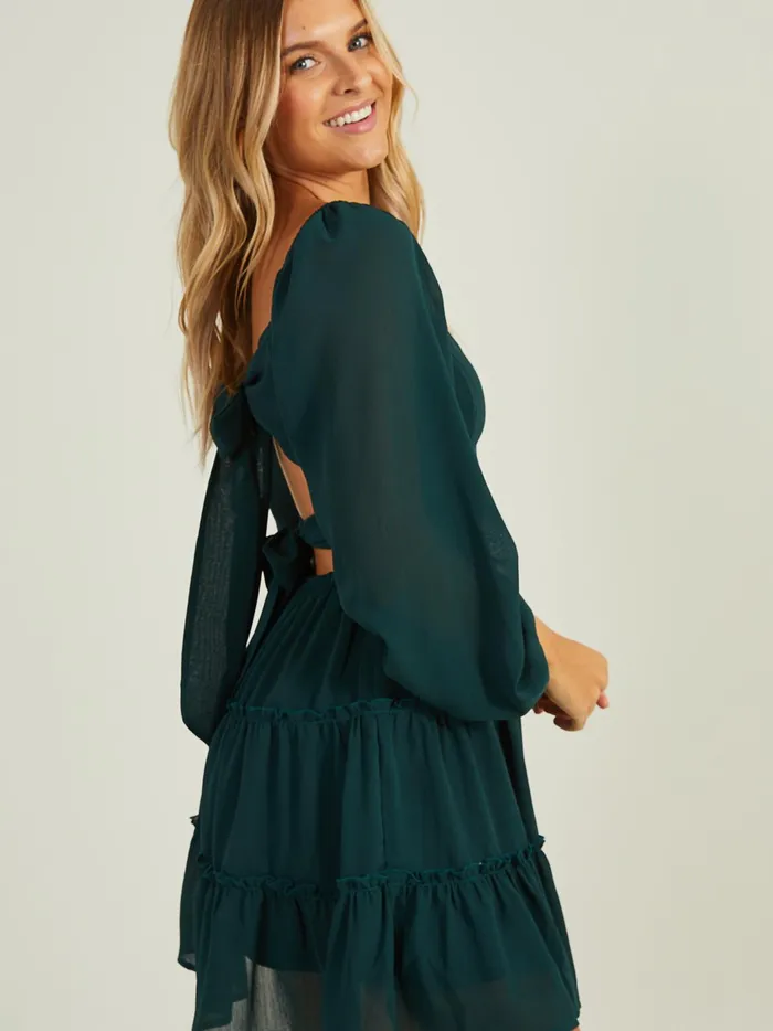 Miley Ruffle Tiered Dress Hunter Women Altar039d State Casual