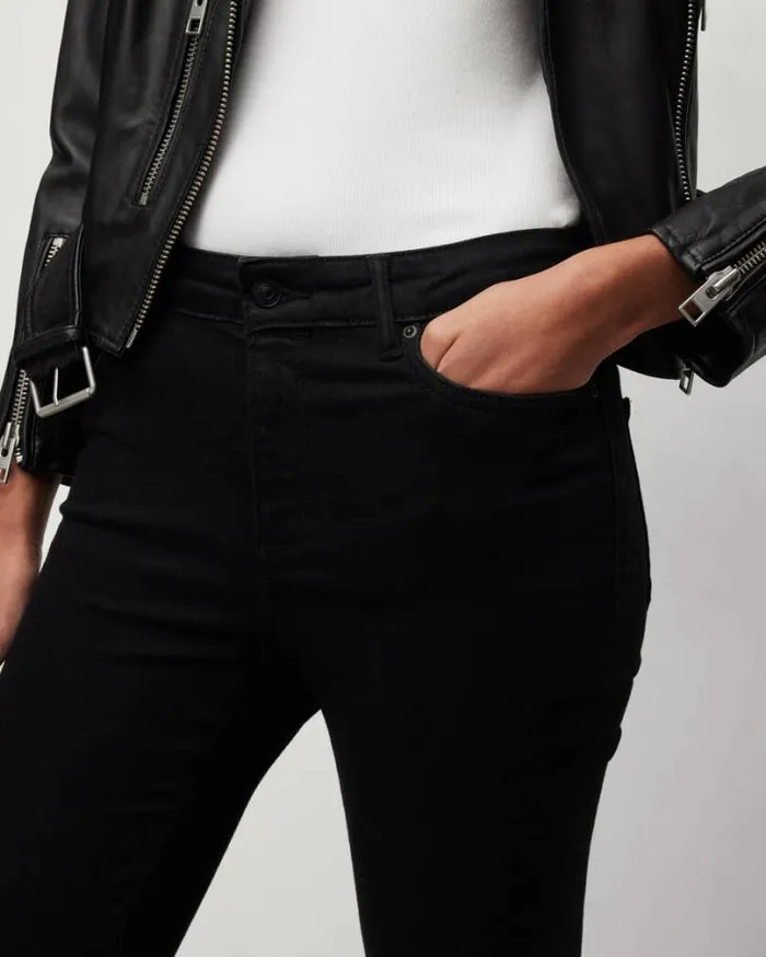 Miller MidRise Size Me Skinny Jeans Black Women AllSaints Jeans