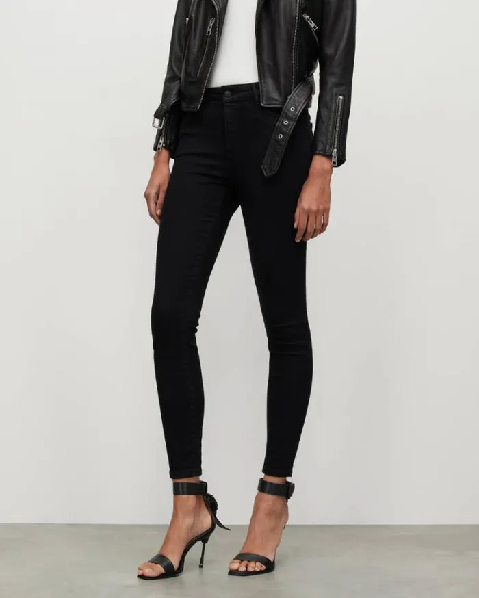 Miller MidRise Size Me Skinny Jeans Black Women AllSaints Pants and Leggings Miller MidRise Size Me Skinny Jeans Black Women AllSaints Pants and Leggings