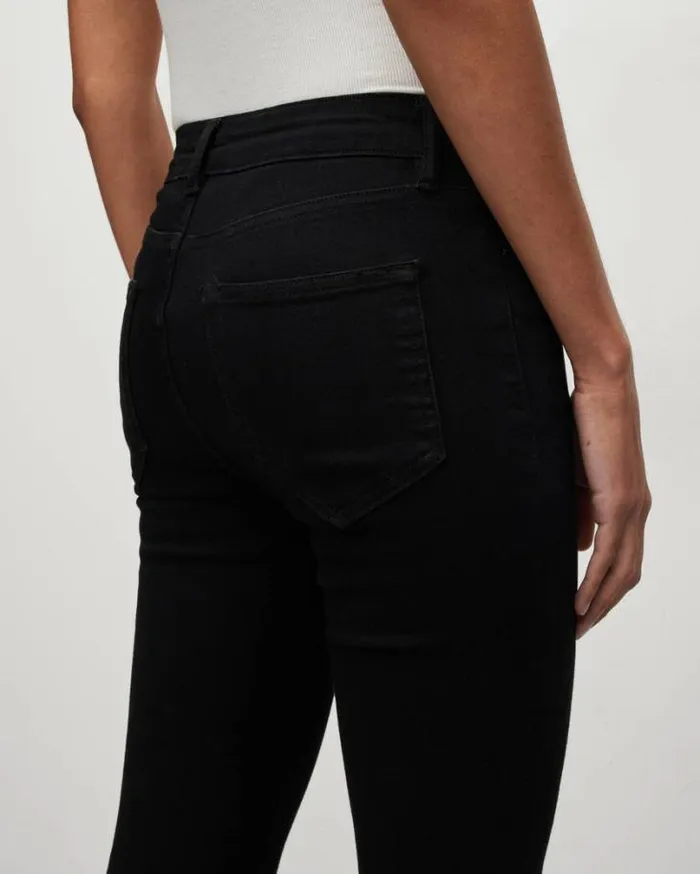 Miller MidRise Size Me Skinny Jeans Black Women AllSaints Pants and Leggings Miller MidRise Size Me Skinny Jeans Black Women AllSaints Pants and Leggings