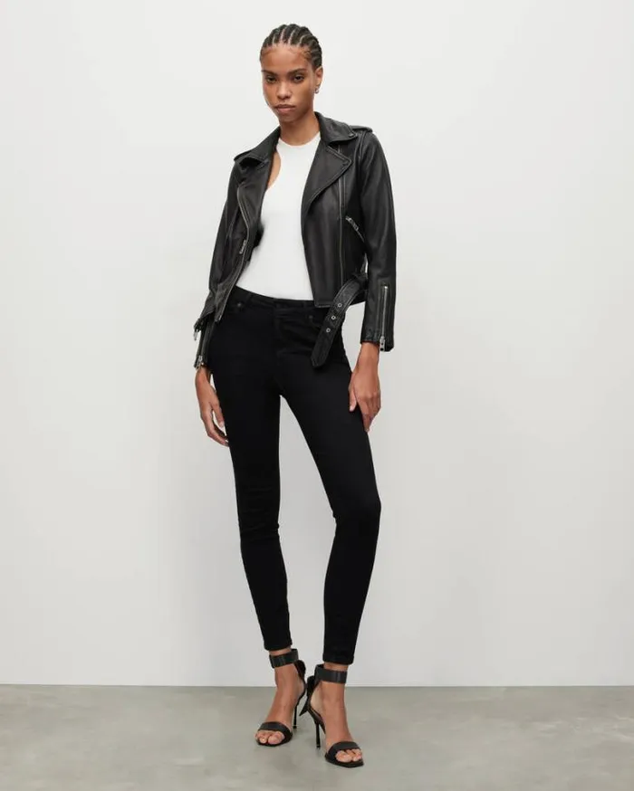 Miller MidRise Size Me Skinny Jeans Black Women AllSaints Pants and Leggings Miller MidRise Size Me Skinny Jeans Black Women AllSaints Pants and Leggings
