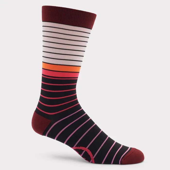 Mixed Striped Compression Crew Sock Cabernet Men GFORE Hats