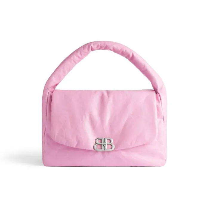 Monaco Large Sling Bag In Pink Women Balenciaga Shoulder Bags