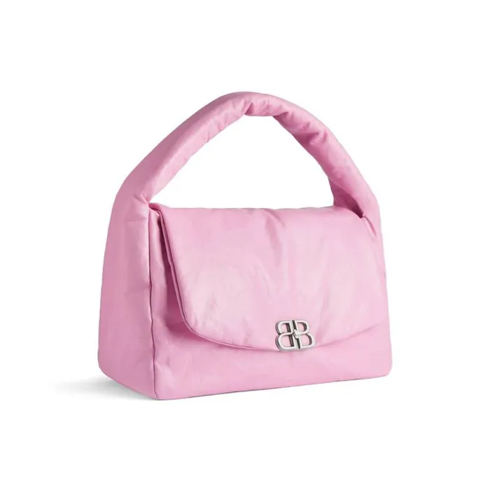 Monaco Large Sling Bag In Pink Women Balenciaga Shoulder Bags