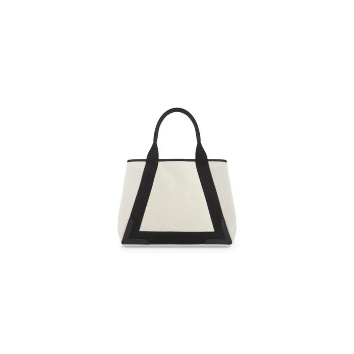 Navy Medium Cabas In Beige Women Balenciaga Tote Bags