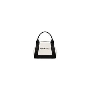 Navy Medium Cabas In Beige Women Balenciaga Tote Bags