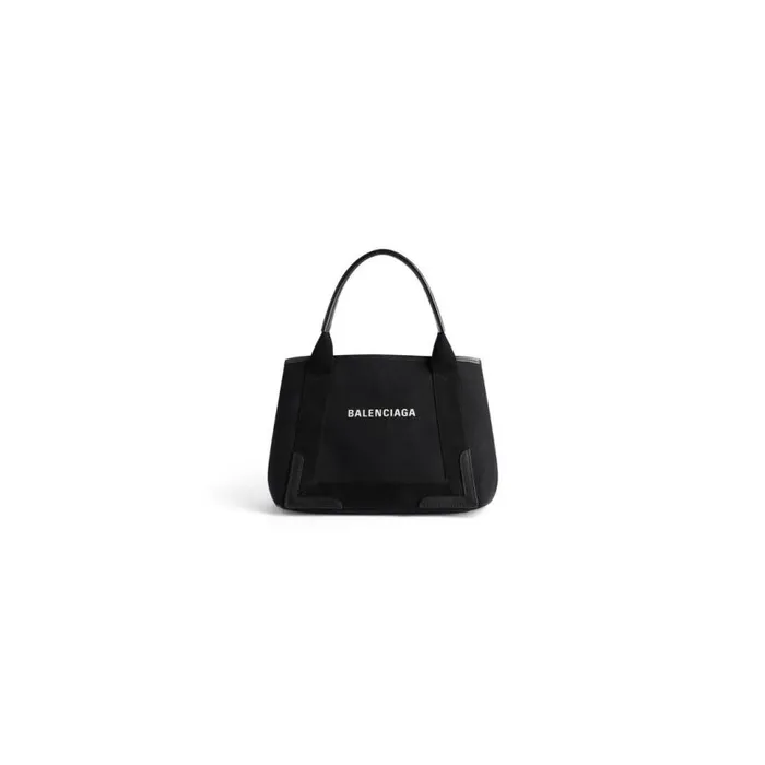 Navy Small Cabas In Black Women Balenciaga Tote Bags