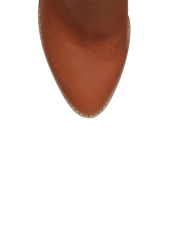 Nesley Leather Bootie Dark Brown Shoes Lucky Brand Women