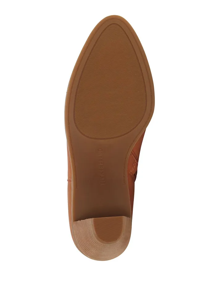 Nesley Leather Bootie Dark Brown Shoes Lucky Brand Women