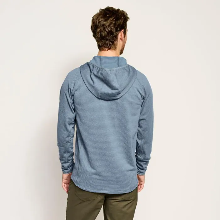 Orvis Fleece Men Horseshoe Hills QuarterZip Hoodie Bluestone