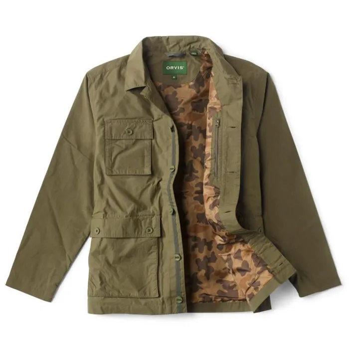 Orvis Jackets Men Belhaven Dry Waxed Worker Jacket Mossgreen