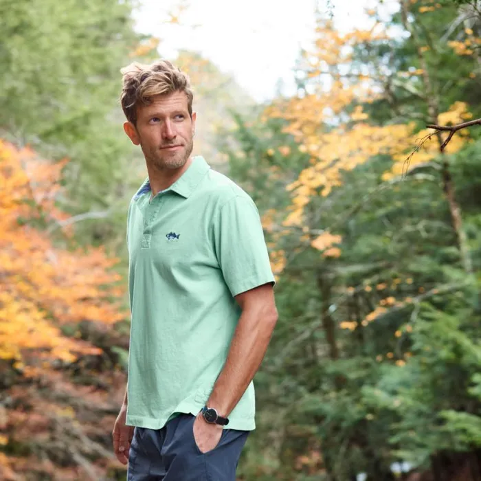 Orvis Shirts Men Anglers Polo Washednavy
