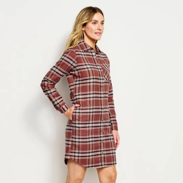 Orvis Skirts and Dresses Women Lodge Flannel Shirt Dress Redwood