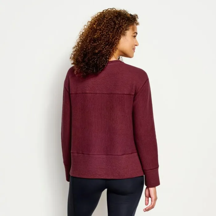 Orvis Sweatshirts Women Textured VNeck Sweatshirt Port