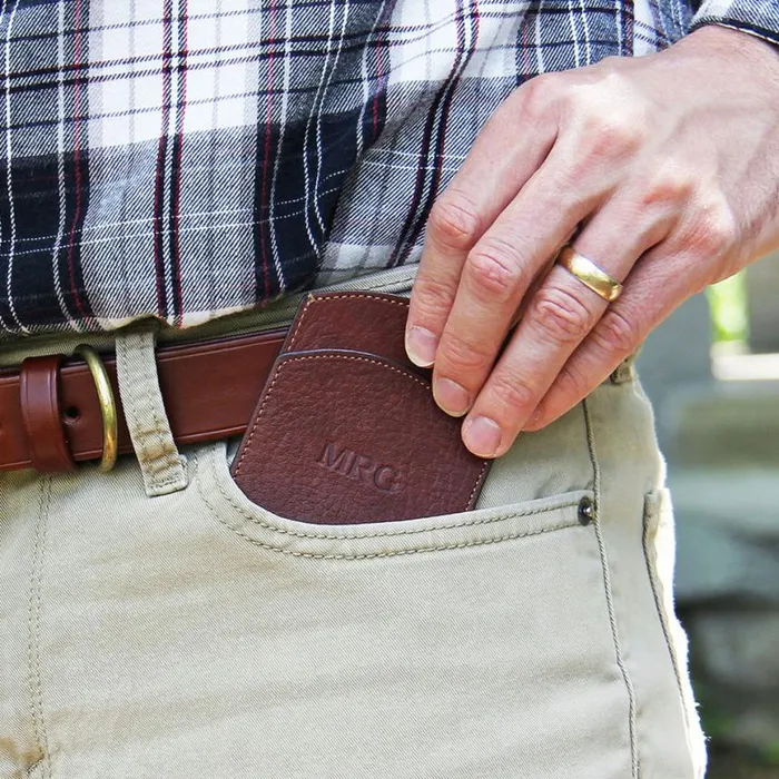 Orvis Wallets Men Leather Front Pocket Wallet