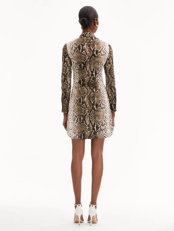 Oscar De La Renta Dresses Snake Cotton Poplin Shirt Dress Olive 8211 Women Oscar De La Renta Dresses Snake Cotton Poplin Shirt Dress Olive 8211 Women