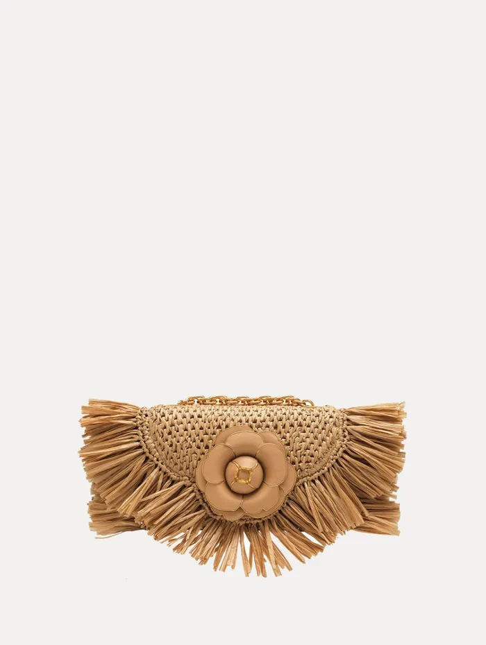 Oscar De La Renta Handbags Raffia Fringe TRO Bag Natural 8211 Women