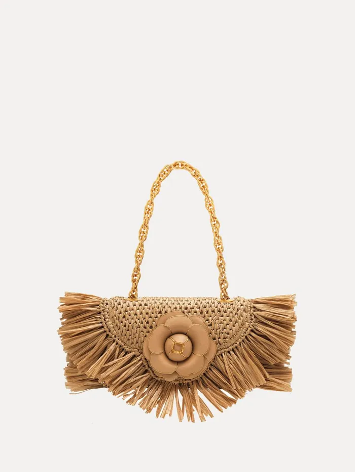 Oscar De La Renta Handbags Raffia Fringe TRO Bag Natural 8211 Women Oscar De La Renta Handbags Raffia Fringe TRO Bag Natural 8211 Women