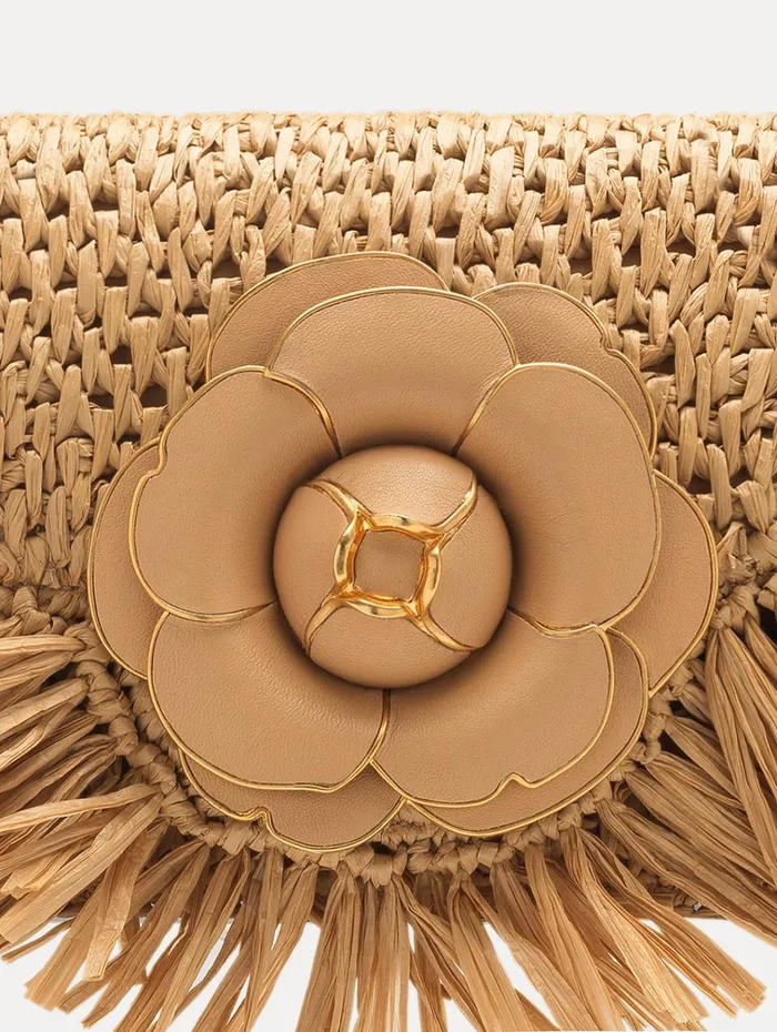 Oscar De La Renta Handbags Raffia Fringe TRO Bag Natural 8211 Women Oscar De La Renta Handbags Raffia Fringe TRO Bag Natural 8211 Women