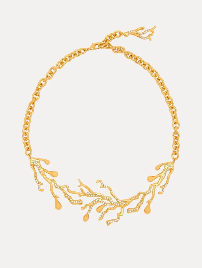 Oscar De La Renta Necklaces Coral and Gold Drops Necklace Gold 8211 Women