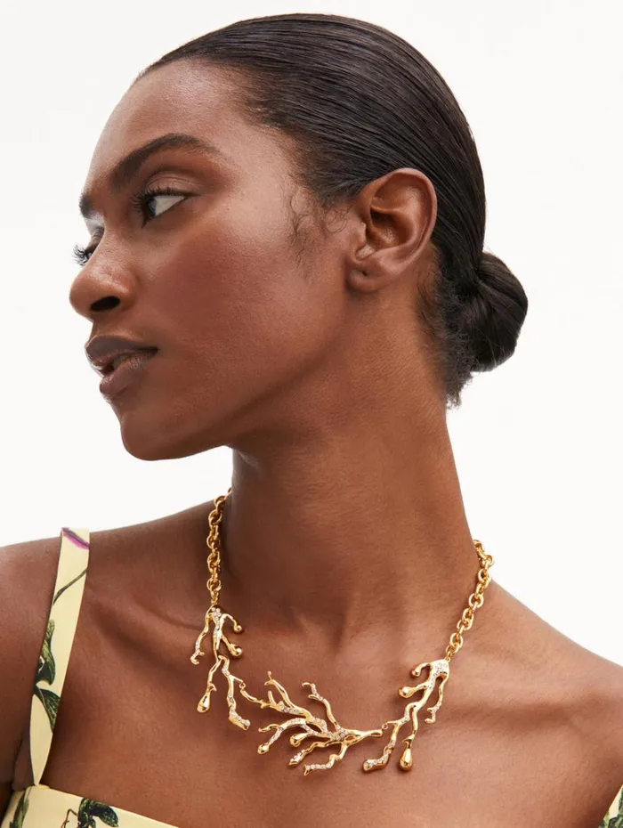 Oscar De La Renta Necklaces Coral and Gold Drops Necklace Gold 8211 Women Oscar De La Renta Necklaces Coral and Gold Drops Necklace Gold 8211 Women
