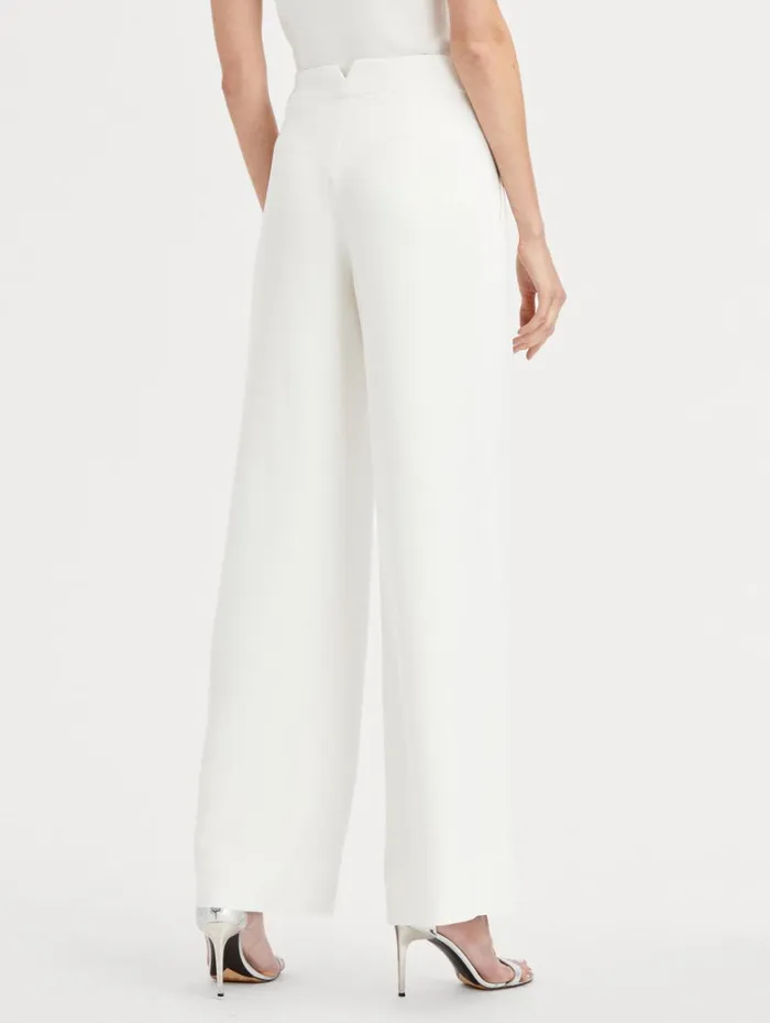 Oscar De La Renta Pants and Skirts High Waisted Wide Leg Pant Ivory 8211 Women Oscar De La Renta Pants and Skirts High Waisted Wide Leg Pant Ivory 8211 Women