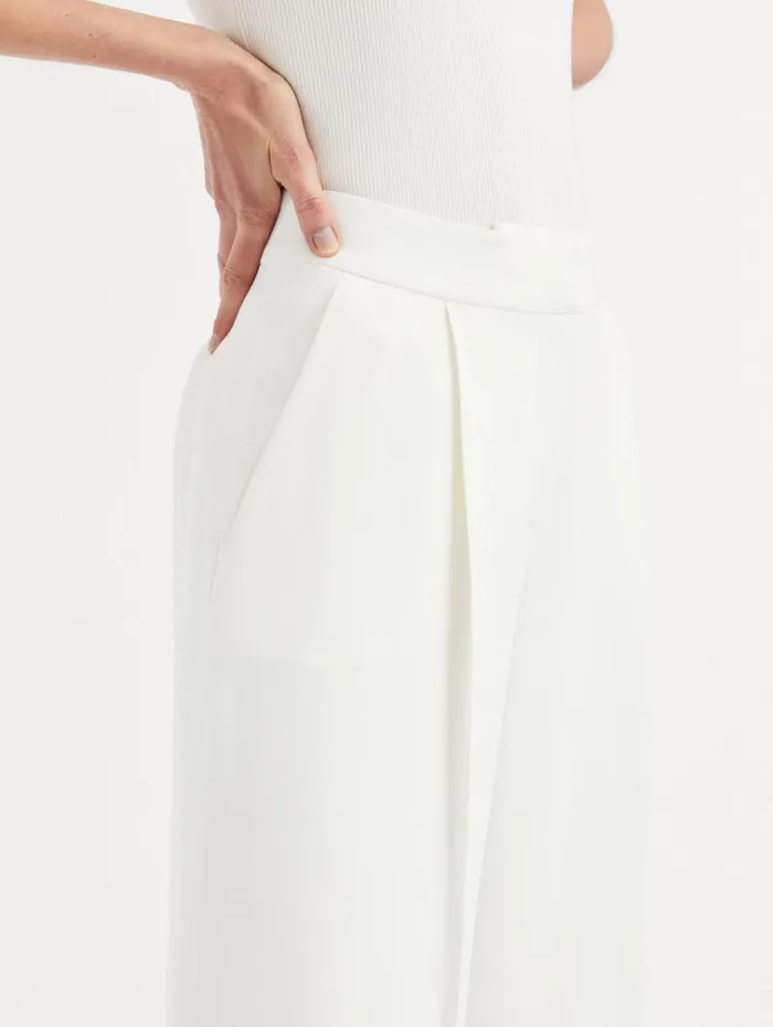 Oscar De La Renta Pants and Skirts High Waisted Wide Leg Pant Ivory 8211 Women Oscar De La Renta Pants and Skirts High Waisted Wide Leg Pant Ivory 8211 Women