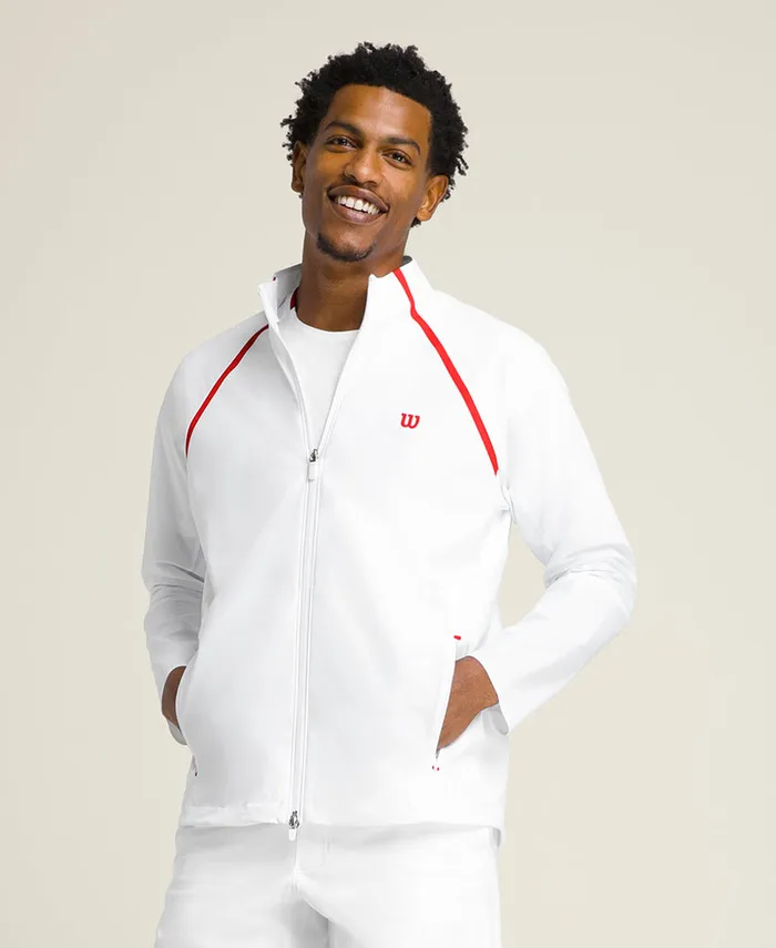 Outerwear Elite Tennis Performance Jacket 8211 Bright White 8211 Wilson Men