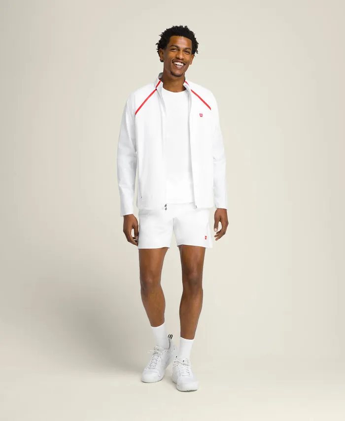 Outerwear Elite Tennis Performance Jacket 8211 Bright White 8211 Wilson Men Outerwear Elite Tennis Performance Jacket 8211 Bright White 8211 Wilson Men